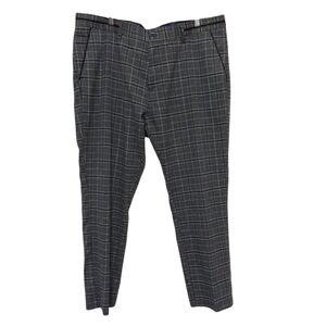 TR premium dress pant men 42 plaid gray event holidays casual office Y2K
